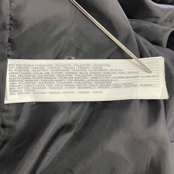 Mango MNG Double Breasted Tailored Velvet Collar Blazer Jacket Black Size Small - Picture 12 of 14